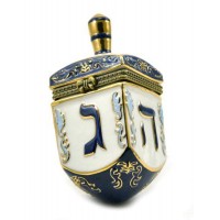 Jewish Hanukkah Chanukkah Festival of Lights Hinged Porcelain Trinket Box   